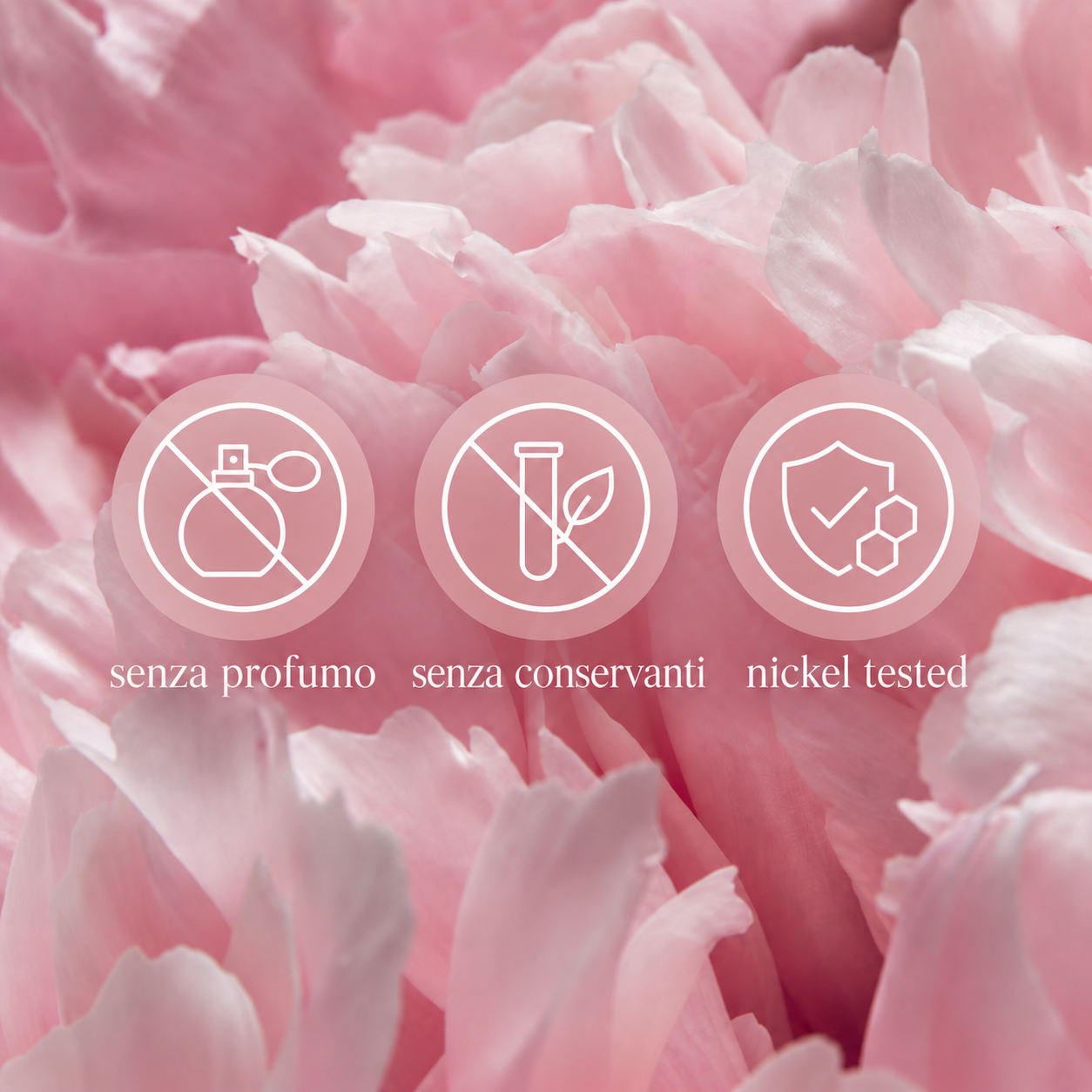 Formula essenziale senza profumo e senza conservanti, Nickel tested
